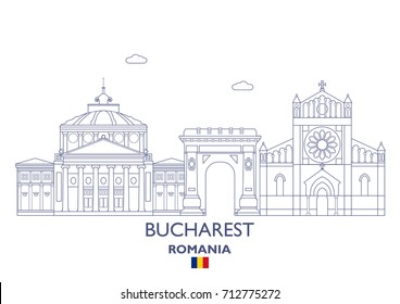 Bucharest Linear City Skyline, Romania
