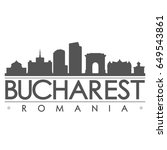Bucharest Skyline Silhouette Design City Vector Art