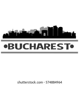 Bucharest Skyline Stamp Silhouette City Vector Design Art
