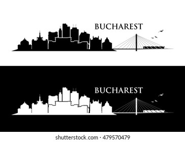 Bucharest skyline - vector illustration

