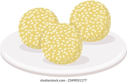 Buchi or sesame ball snack