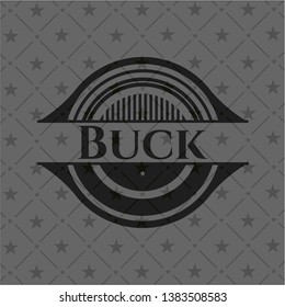 Buck black emblem. Vintage. Vector Illustration. Detailed.