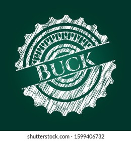 Buck chalkboard emblem. Vector Illustration. Detailed.