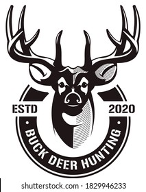 Buck Deer Hunting Logo. Fresh and Unique Buck Deer Template. Great for use as Your Deer hunting Activity. 