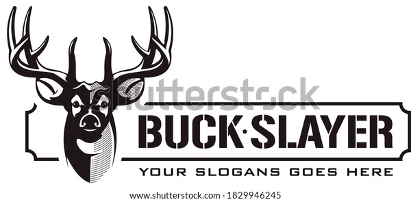 Buck Deer Hunting\
Logo. Fresh and Unique Buck Deer Template. Great for use as Your\
Deer hunting Activity. 