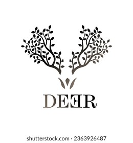 Buck Deer Logo, Simple Vector of Buck Deer, Great for your Hunting Logo, Deer Logo