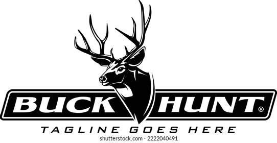 Buck Deer Logo Template. Unique and Fresh Buck Deer art. Great to use as your Buck deer hunting activity. 