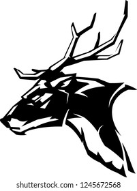 Buck Deer Side View Bust