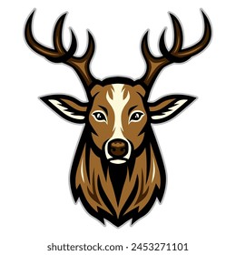 Buck head mascot. Deer logo. Animal