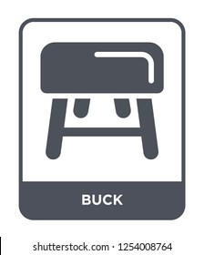 buck icon vector on white background, buck trendy filled icons from Gym equipment collection, buck simple element illustration