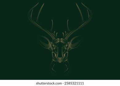 Buck illustration, T-shirt design, Deer head vector isolated, Hunting logo, Deer Logo, Buck, Reindeer head isolated illustration, Wild animal, Hunting logo, Reindeer head isolated illustration.