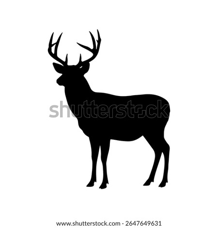 Buck silhouette icon vector flat design.