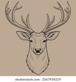 Buck Whitetail Deer Logo, Great for Your Logo Hunting Activity