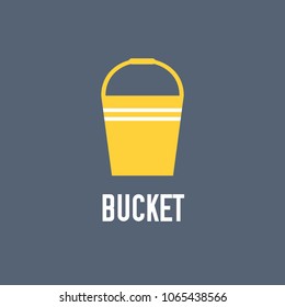 Bucket art icon. Bucket classic background. Bucket illustration concept. 