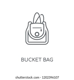 Bucket Bag linear icon. Bucket Bag concept stroke symbol design. Thin graphic elements vector illustration, outline pattern on a white background, eps 10.