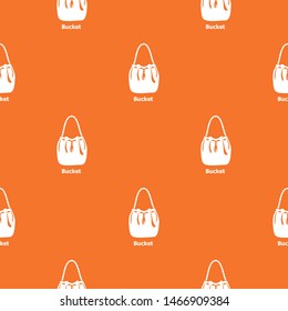 Bucket bag pattern vector orange for any web design best