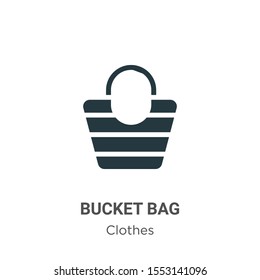 Bucket bag vector icon on white background. Flat vector bucket bag icon symbol sign from modern clothes collection for mobile concept and web apps design.