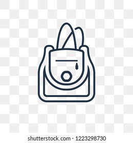 Bucket Bag vector outline icon isolated on transparent background, high quality linear Bucket Bag transparency concept can be used web and mobile