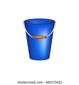 Bucket in blue design