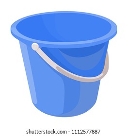 bucket blue vector illustration isolated