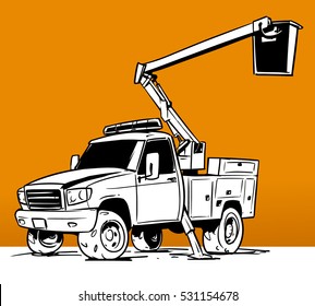 Free Free 149 Lineman Bucket Truck Svg SVG PNG EPS DXF File