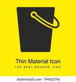 Bucket bright yellow material minimal icon or logo design