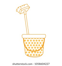 bucket and brush clean utensil