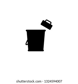 bucket with a brush icon