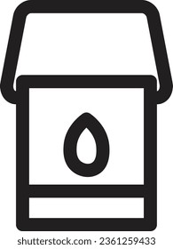 Bucket Building Color Outline Icon