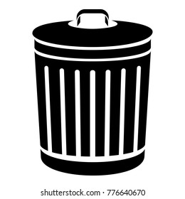 Bucket with cap icon. Simple illustration of bucket with cap vector icon for web