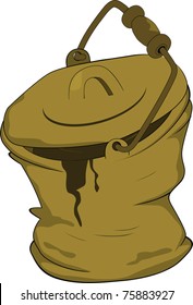 Bucket. Cartoon