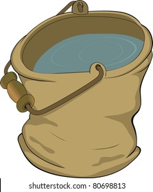 Bucket. Cartoon