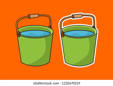 Bucket Cartoon Illustration Stock Vector (Royalty Free) 1232670319 ...