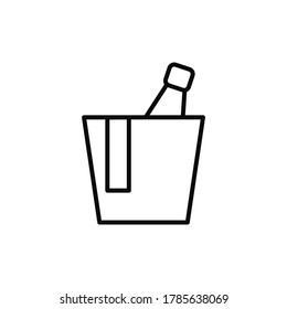 Bucket, champagne icon. Simple line, outline vector elements of public catering icons for ui and ux, website or mobile application