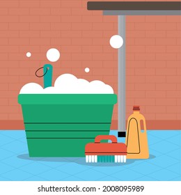 bucket and clean kit illustration
