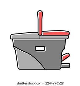 bucket for cleaning color icon vector. bucket for cleaning sign. isolated symbol illustration
