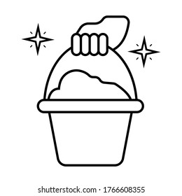 Bucket, Cleaning, Floor, Home icon