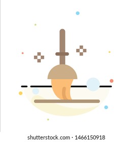 Bucket, Cleaning, Mop Abstract Flat Color Icon Template. Vector Icon Template background