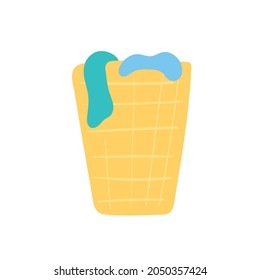 bucket with clothes icon style