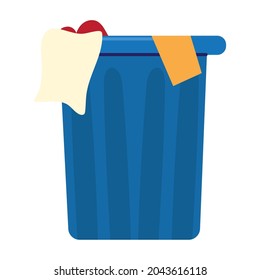 bucket with clothes for laundry