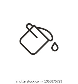 Bucket color  fill vector icon. Element of design tool for mobile concept and web apps vector. Thin line icon for website design and development, app development. Vector icon