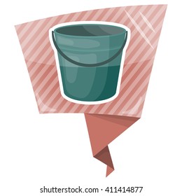 Bucket colorful icon