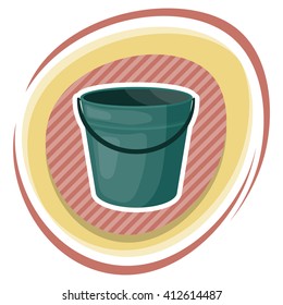 Bucket colorful icon