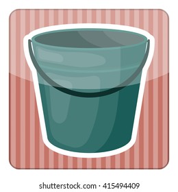 Bucket colorful icon