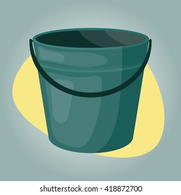 Bucket colorful icon