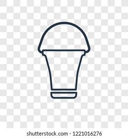 Bucket concept vector linear icon isolated on transparent background, Bucket concept transparency concept in outline style