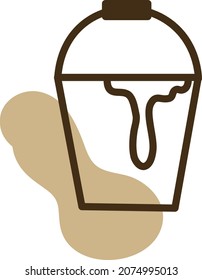 Cubo de hormigón, ilustración, vector, sobre fondo blanco.
