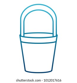 Bucket container isolated