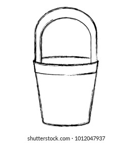 Bucket container isolated