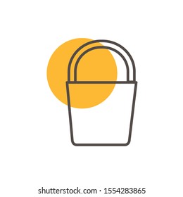 bucket design, Construction work repair reconstruction industry build and project theme Vector illustration